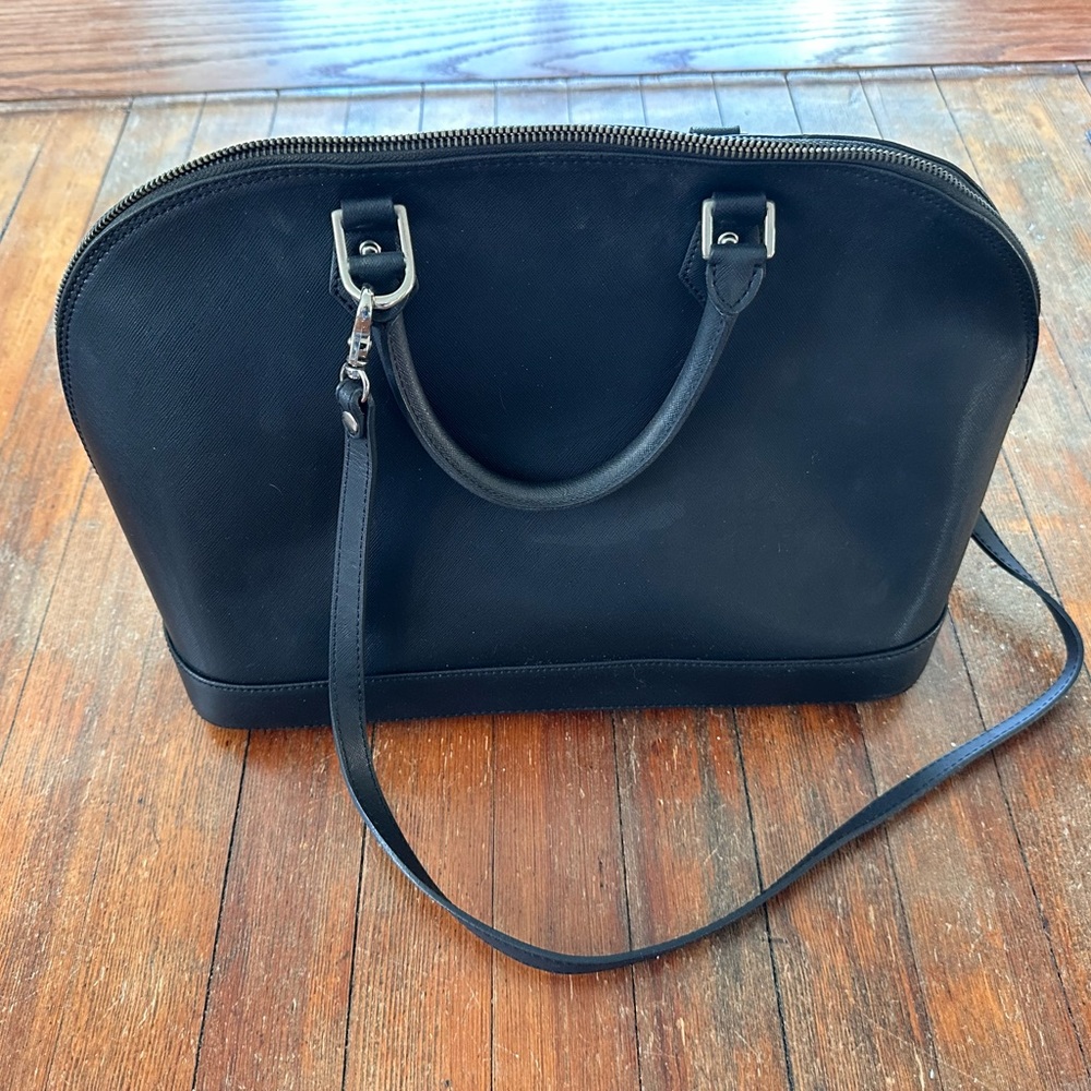 Pulicati Saffiano leather dome satchel